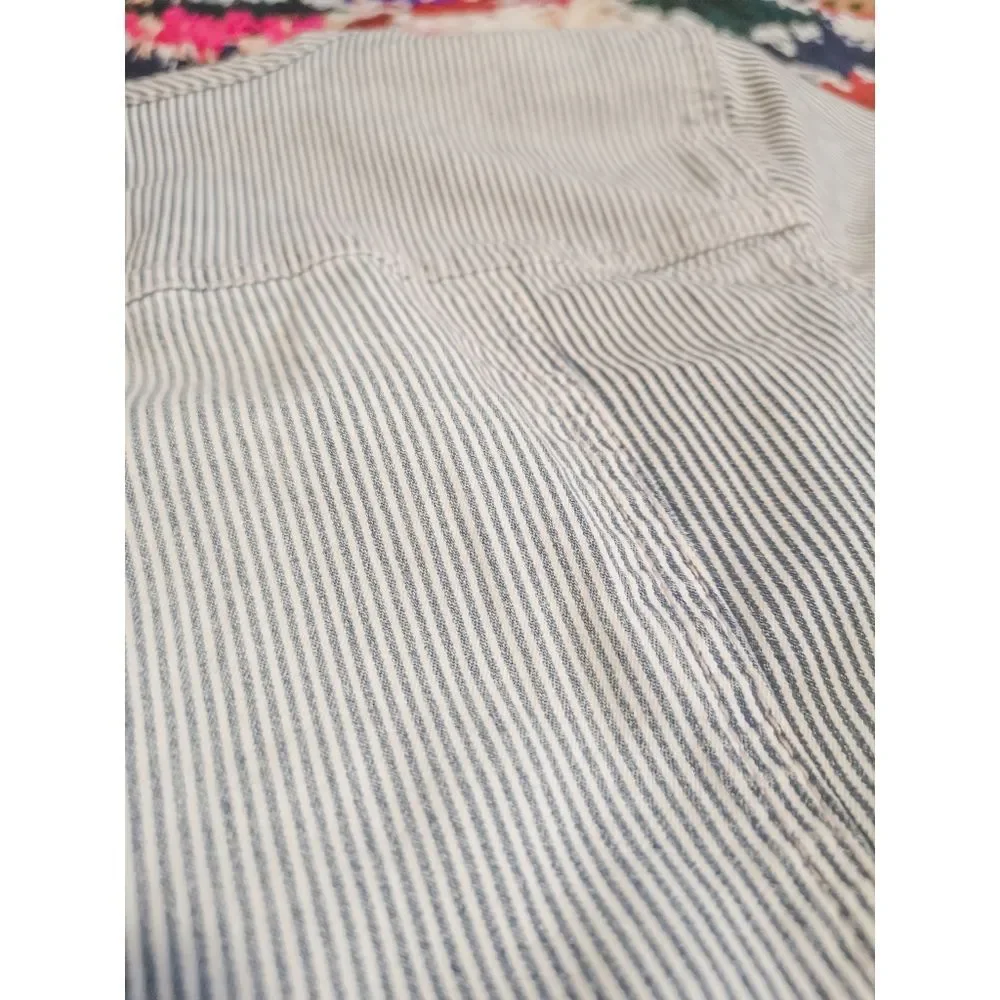 🌼Noa Noa🌼 - Railroad stripe denim jacket / size M / navy blue & white - Picture 7 of 7